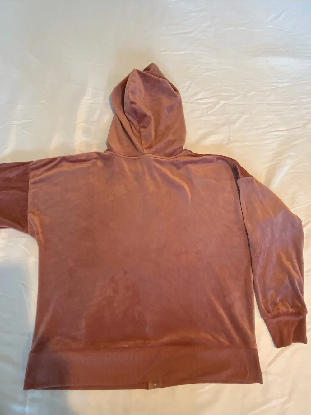 Felina Blush Pink Velour Zip-Up Hoodie - Picture 4 of 6
